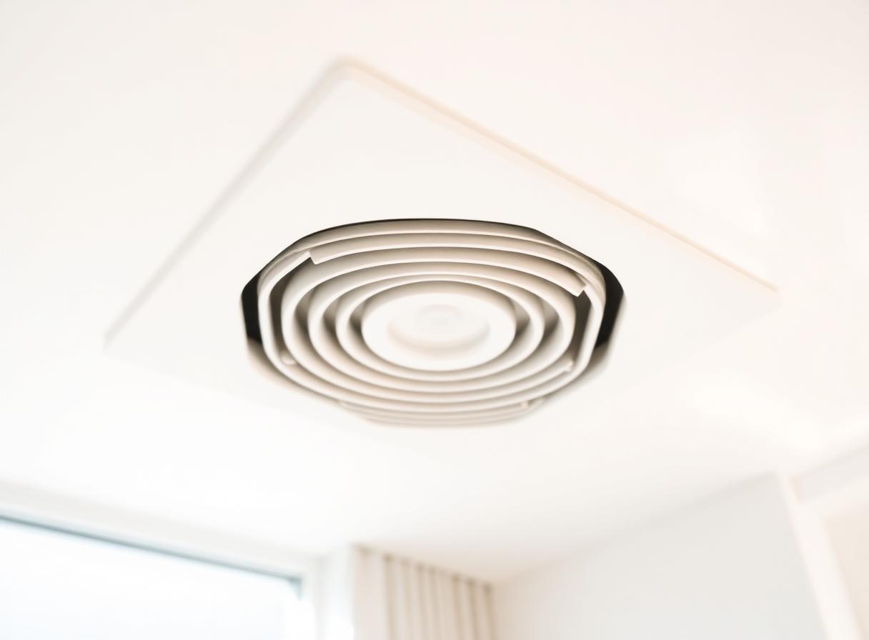 Modern ceiling vent in a clean bright home